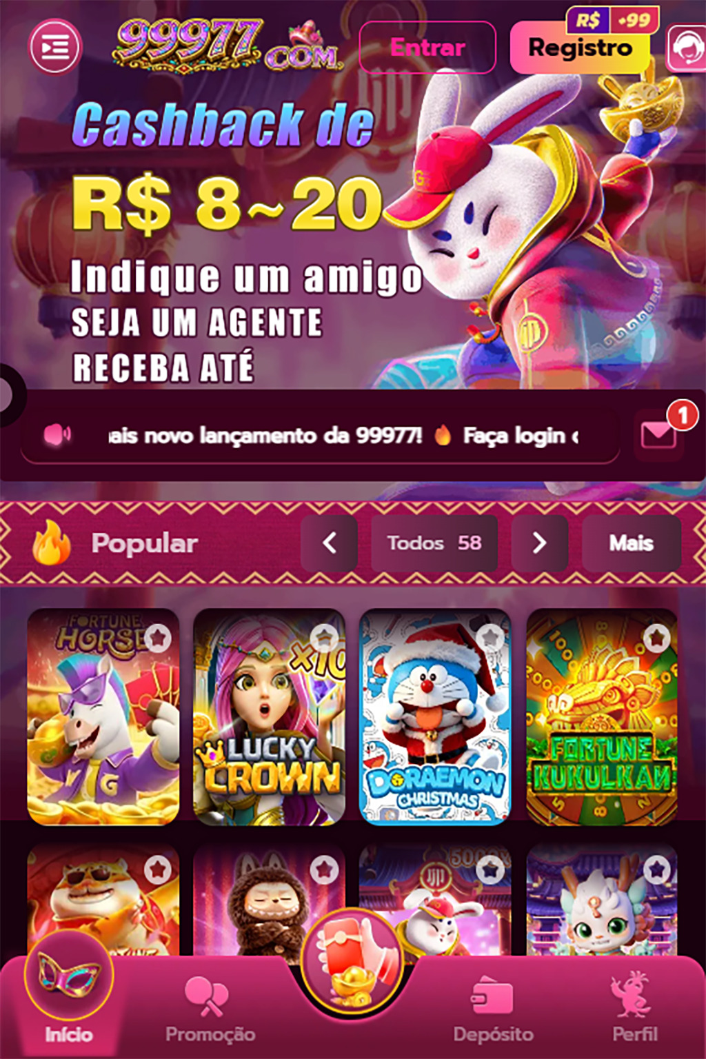 plataforma nova está pagando muito 